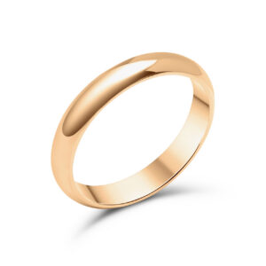 Vigselring Dell, 4 mm, rött guld