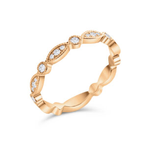 Alliansring Glaci Mili, 0.36ct, rött guld