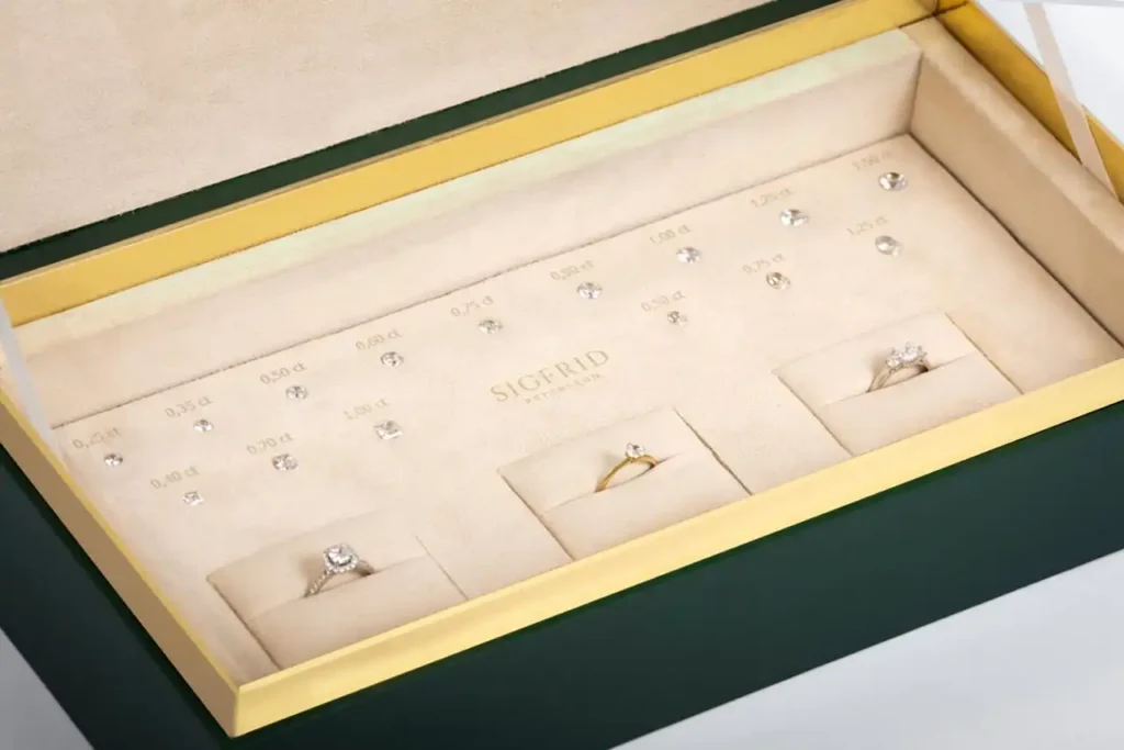Låneringar i elegant box
